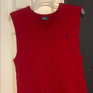 Polo cardigan sweater vest